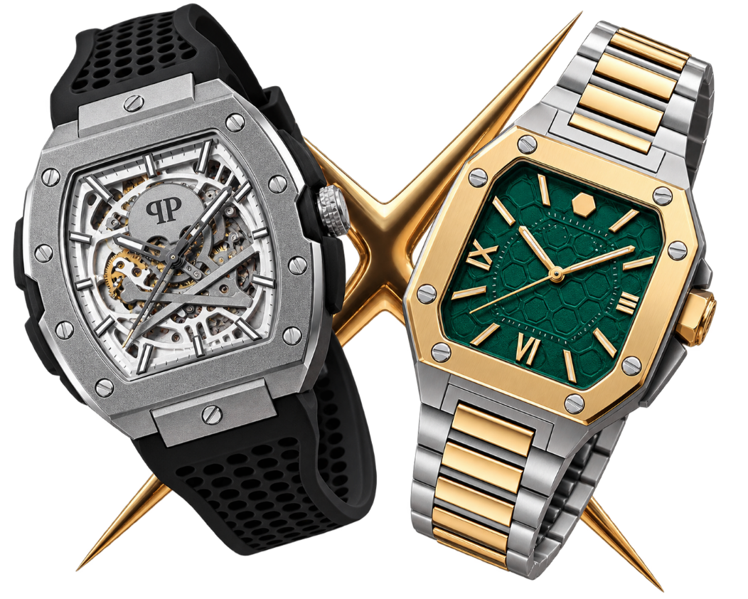 Relojes Philipp Plein Skeleton de 44 mm y Edge Casual Verde, los dos premios del sorteo